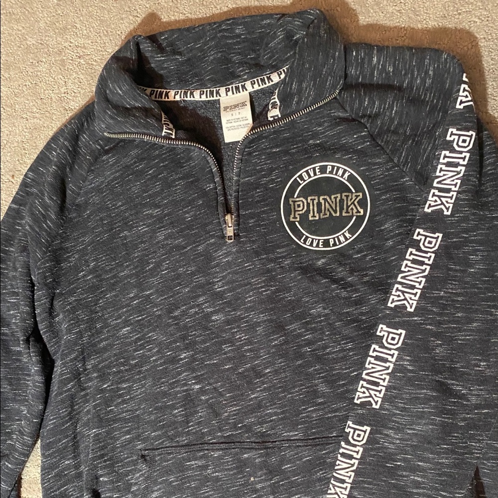 Pink quarter zip